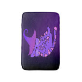 Cute Paarse Kitten met Witch Pet Badmat (Voorkant Verticaal)