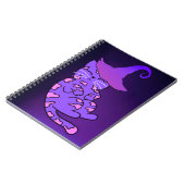Cute Paarse Kitten met Witch Pet Notitieboek (Linkerzijde)