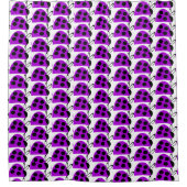 Cute Paarse Ladybug Shower Curtain Douchegordijn (Voorkant)