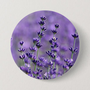 Cute Paarse Lavender Flowers Ronde Button 7,6 Cm