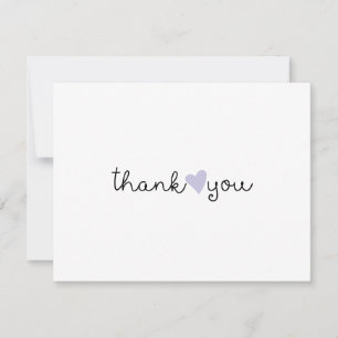 Cute Paarse Lavender Heart Hartelijk dank Bedankkaart