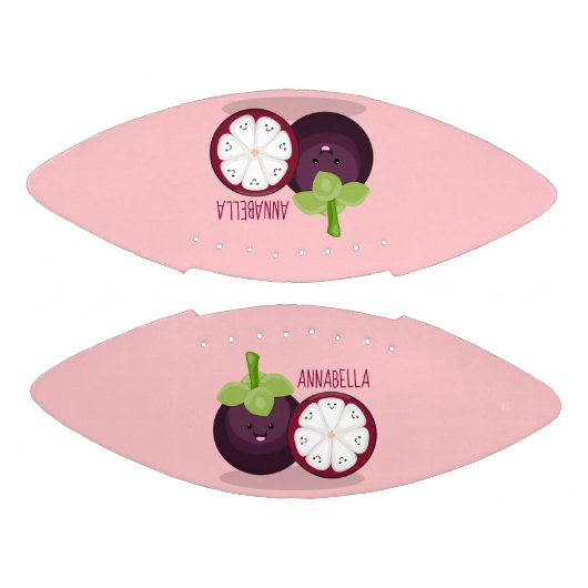 Cute paarse mangosteen cartoon afbeelding american football (Panelen)