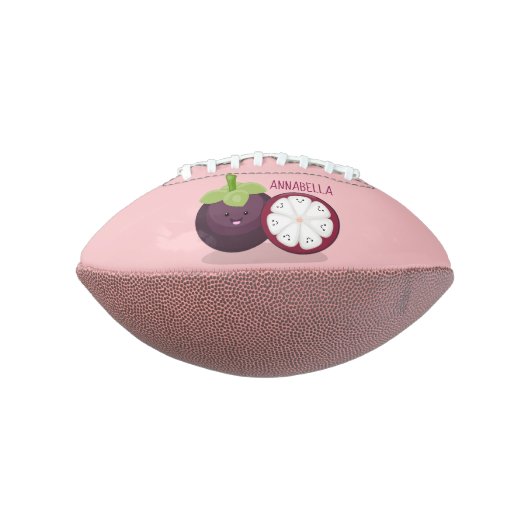 Cute paarse mangosteen cartoon afbeelding american football (Gedraaid 90)