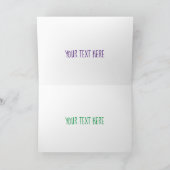 Cute paarse mangosteen cartoon afbeelding kaart (Binnen)