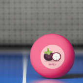 Cute paarse mangosteen cartoon afbeelding pingpongbal (Net)