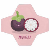 Cute paarse mangosteen cartoon afbeelding voetbal (Enkel)