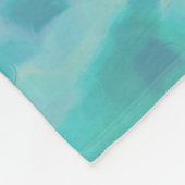 Cute Paarse mermaid roze flamingo under Zee Fleece Deken (Hoek)