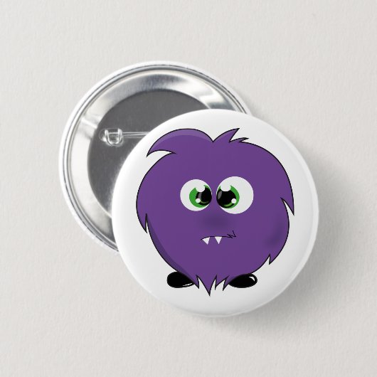 Cute Paarse Monster Ronde Button 5,7 Cm (Voorkant /achterkant)