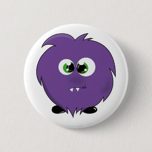 Cute Paarse Monster Ronde Button 5,7 Cm