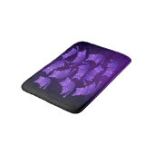 Cute Paarse Neon Kitten Group Badmat (Gekanteld)