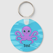 Cute Paarse Octopus Design Sleutelhanger (Voorkant)