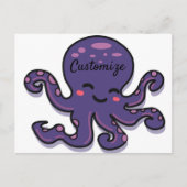Cute Paarse Octopus Thunder_Cove Briefkaart (Voorkant)