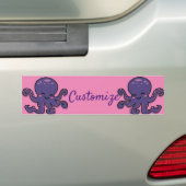 Cute Paarse Octopus Thunder_Cove Bumpersticker (Op auto)