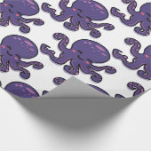 Cute Paarse Octopus Thunder_Cove Cadeaupapier (Hoek)