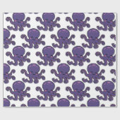 Cute Paarse Octopus Thunder_Cove Cadeaupapier (Vlak)