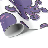 Cute Paarse Octopus Thunder_Cove Cadeaupapier (Rol Hoek)