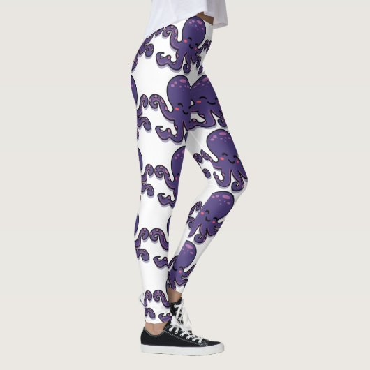 Cute Paarse Octopus Thunder_Cove Leggings (Rechts)