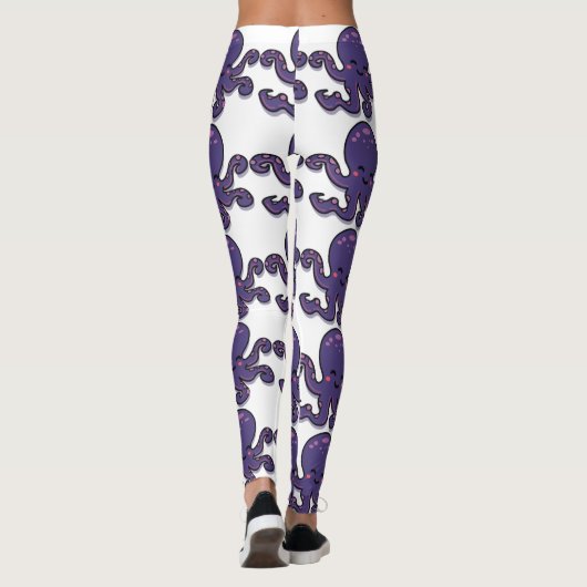 Cute Paarse Octopus Thunder_Cove Leggings (Achterkant)