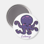 Cute Paarse Octopus Thunder_Cove Magneet (Voorkant / Achterkant)