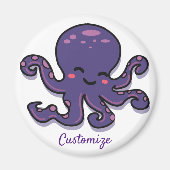 Cute Paarse Octopus Thunder_Cove Magneet (Voorkant)