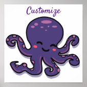 Cute Paarse Octopus Thunder_Cove Poster (Voorkant)