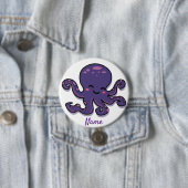 Cute Paarse Octopus Thunder_Cove Ronde Button 7,6 Cm (In situ)