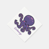 Cute Paarse Octopus Thunder_Cove Servet (Hoek)