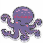 Cute Paarse Octopus Thunder_Cove Sticker (Voorkant)