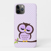 Cute Paarse Owl Case-Mate iPhone Case (Achterkant)