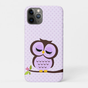 Cute Paarse Owl Case-Mate iPhone Case