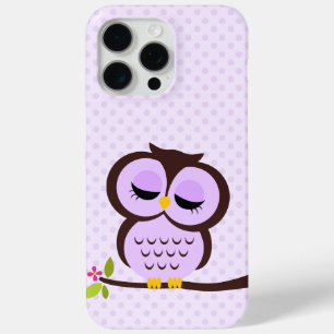 Cute Paarse Owl iPhone 15 Pro Max Hoesje