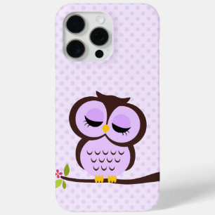 Cute Paarse Owl iPhone 15 Pro Max Hoesje