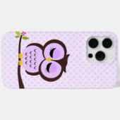 Cute Paarse Owl Case-Mate iPhone Case (Achterkant (horizontaal))