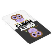 Cute Paarse Owl Dishwasher Magnet Magneet (Rechterzijde)
