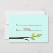 Cute paarse owl valentijn exchange kinder kaart (Achterkant)