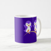 Cute Paarse Penguin Koffiemok (Voorkant rechts)