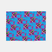 Cute Paarse People Eater Monster Fleece Deken (Voorkant (Horizontaal))