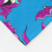 Cute Paarse People Eater Monster Fleece Deken (Hoek)