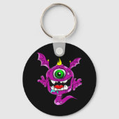 Cute Paarse People Eater Monster Sleutelhanger (Voorkant)