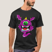 Cute Paarse People Eater Monster T-shirt (Voorkant)