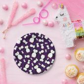 Cute paarse pinguïn patroon papieren bordje (Feest)