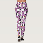 Cute paarse pinguïnpatroon leggings (Achterkant)