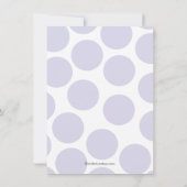 Cute Paarse poka Dots Cross-Communitation Invitati Kaart (Achterkant)