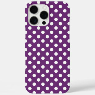 Cute Paarse Polka Dots Pattern iPhone 16 Pro Max Hoesje