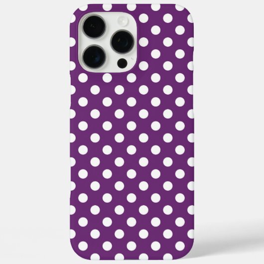 Cute Paarse Polka Dots Pattern Case-Mate iPhone Case (Achterkant)