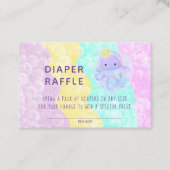 Cute Paarse Princess Jellyfish Diaper Raffle Visitekaartje (Voorkant)