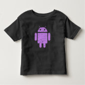 Cute Paarse Robot Kinder Shirts (Voorkant)