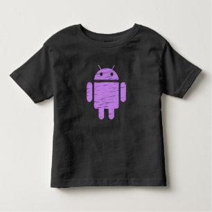 Cute Paarse Robot Kinder Shirts
