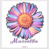 Cute Paarse Roze Blauwe Boho Madelief Persoonlij Sticker (Vel)