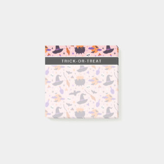 Cute Paarse & Roze Halloween Patroon Post-it® Notes